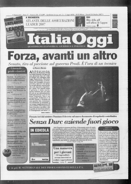 Italia oggi : quotidiano di economia finanza e politica